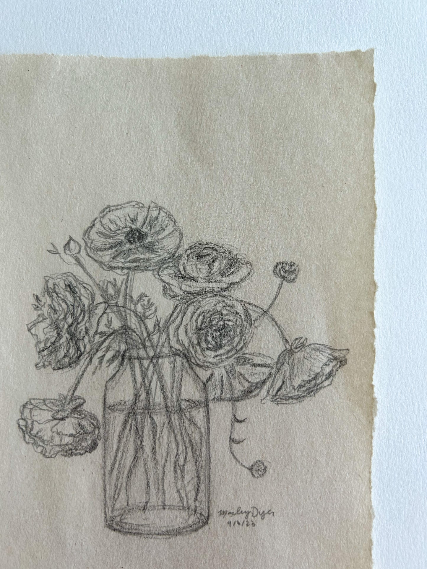 Florals: Ranunculus (5x7, framed)