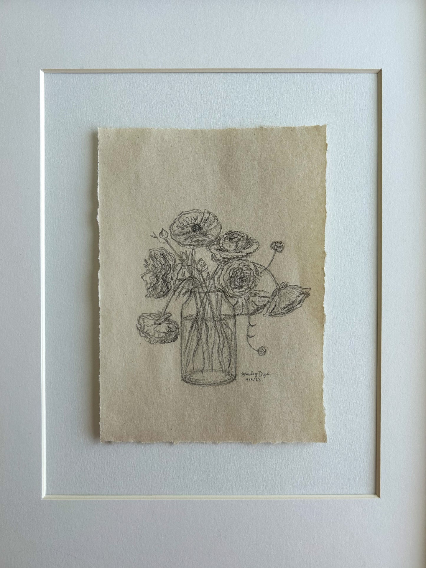 Florals: Ranunculus (5x7, framed)