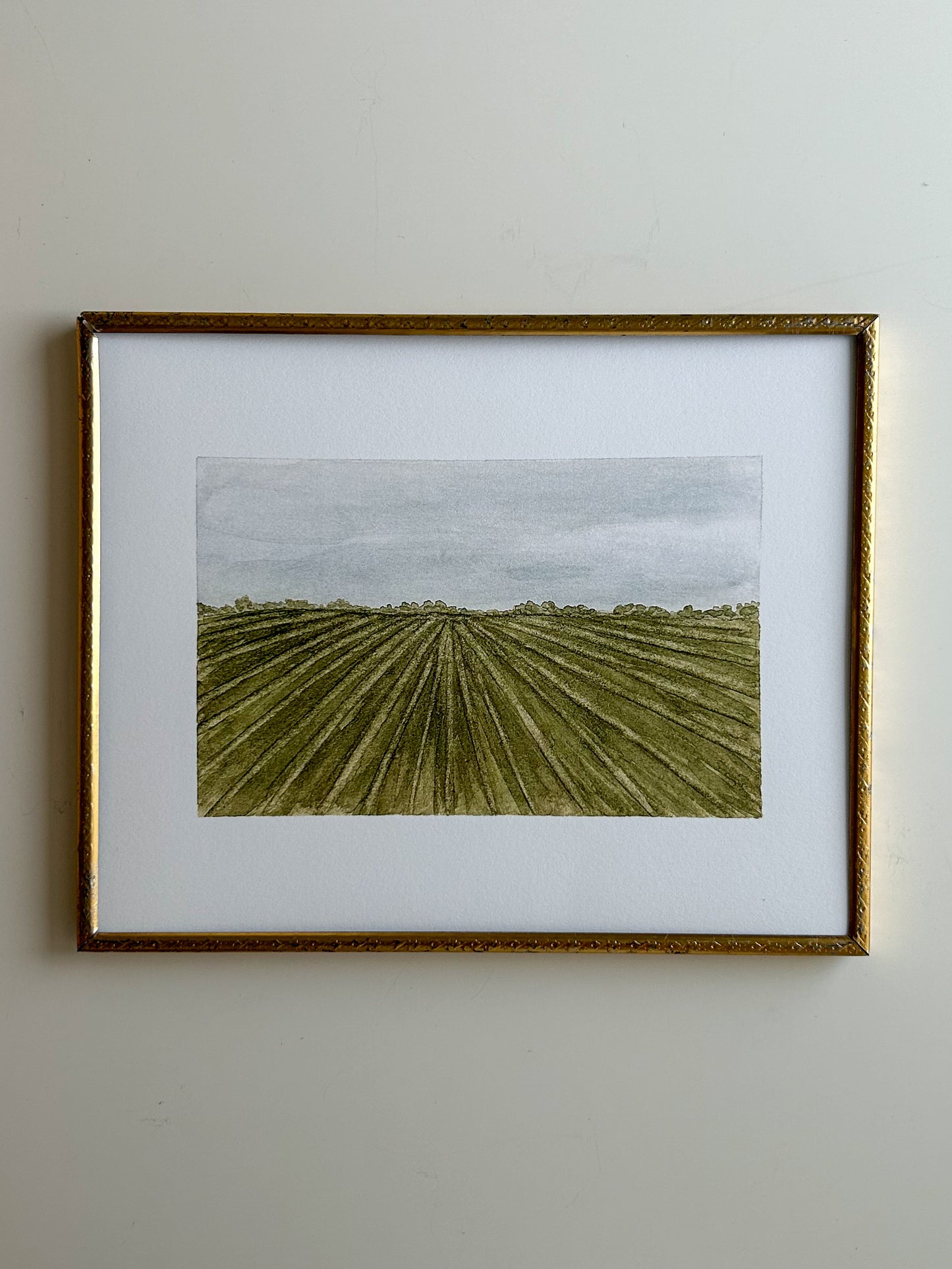 "Green Rows" Print